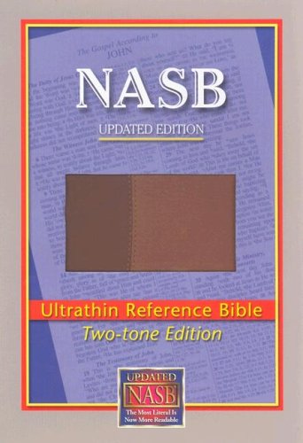 NASB Ultrathin Reference Bible-Brn/Light Brn L-tex