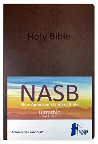 Beispielbild fr NASB Ultrathin Text Bible, Brown, Softcover, 2020 text zum Verkauf von Textbooks_Source
