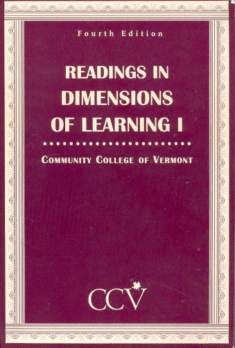 Beispielbild fr Readings in Dimensions of Learning 1 : Community College of Vermont zum Verkauf von ABOXABOOKS