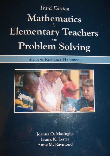 Imagen de archivo de Mathematics for Elementary Teachers Via Problem Solving (Student Resource Handbook) a la venta por Better World Books
