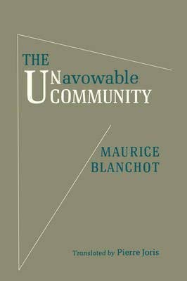 9781581770742: The Unavowable Community