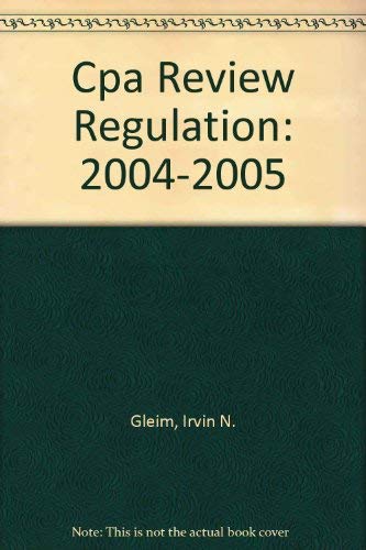 CPA Regulation (9781581943269) by Irvin N. Gleim