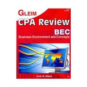 Beispielbild fr CPA Review BEC: Business Environment and Concepts zum Verkauf von HPB-Red