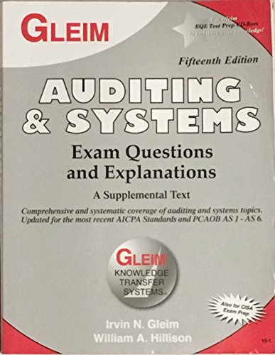 Beispielbild fr Auditing & Systems Exam Questions and Explanations zum Verkauf von a2zbooks