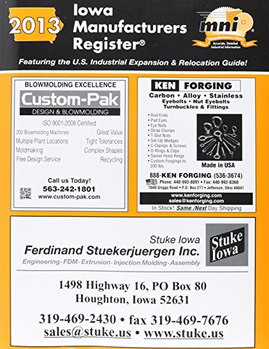 9781582027579: Iowa Manufacturers Register 2013