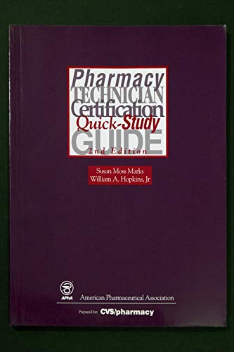 Stock image for Pharmacy Technician Certification Quick-Study Guide for sale by ThriftBooks-Atlanta