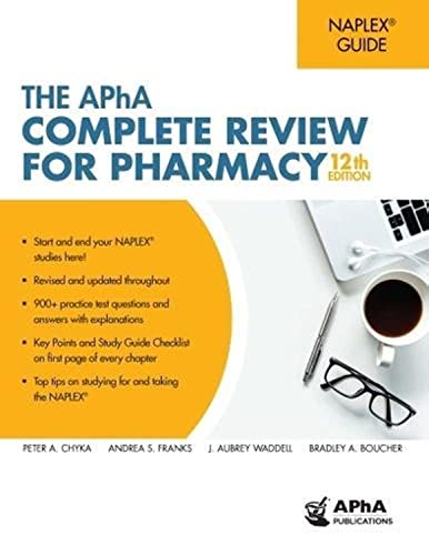 Stock image for The APhA Complete Review for Pharmacy for sale by HPB-Red