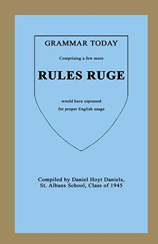 9781582188720: Grammar Today - Rules Ruge