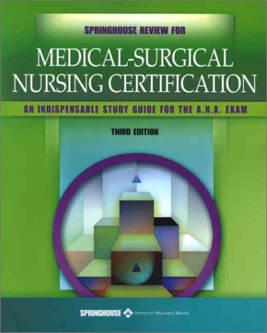 Imagen de archivo de Springhouse Review for Medical-Surgical Nursing Certification a la venta por HPB-Emerald