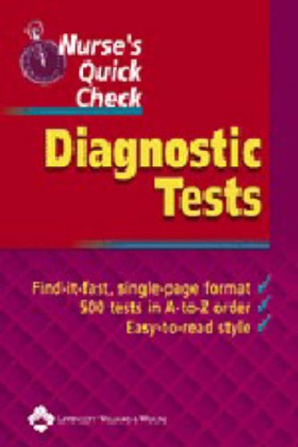 9781582554150: Nurse's Quick Check: Diagnostic Tests (Nurse's Quick Check)