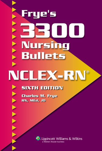 Beispielbild fr Frye's 3300 Nursing Bullets NCLEX-RN zum Verkauf von BooksRun