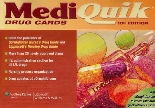Stock image for Mediquick Drug Cards for sale by dsmbooks