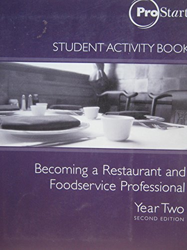 Imagen de archivo de Student Activity Book Year Two Second Editon (Becoming a Restaurant and Foodservice Professional) a la venta por SecondSale