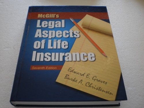 Imagen de archivo de McGill's Legal Aspects of Life Insurance a la venta por SecondSale