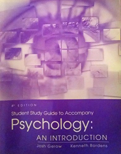 Beispielbild fr student study guide to accompany psychology zum Verkauf von Better World Books