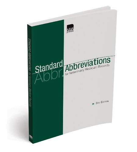 Stock image for Standard Abbreviations for Veterinary Medical Records for sale by GF Books, Inc.