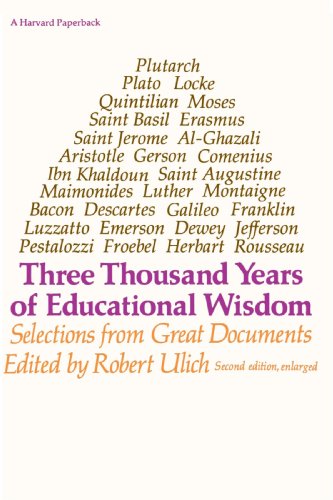 Imagen de archivo de Three Thousand Years of Educational Wisdom: Selections from Great Documents a la venta por HPB Inc.