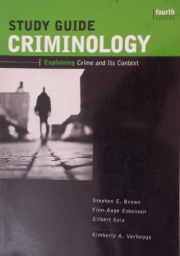 Stock image for Criminology: Explaining Crime and Its Context for sale by HPB Inc.