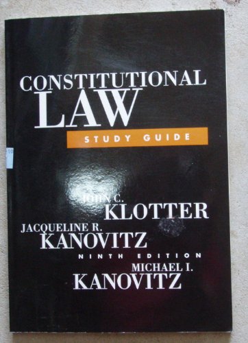 Imagen de archivo de Constitutional Law: Set Law Book and Study Guide. 9th a la venta por a2zbooks
