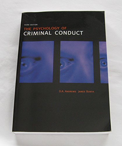 Imagen de archivo de The Psychology of Criminal Conduct a la venta por Better World Books: West