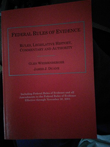 Imagen de archivo de Federal Rules of Evidence: Rules, Legislative History, Commentary and Authority a la venta por HPB-Red