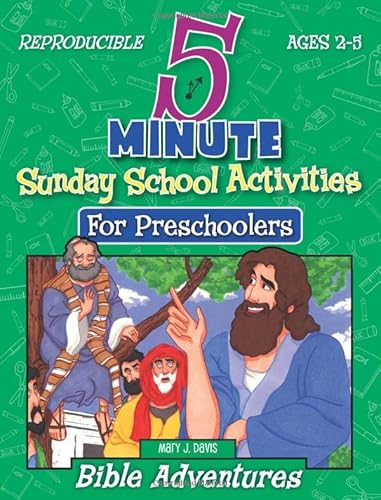 Beispielbild fr 5 Minute Sunday School Activities for Preschoolers - Bible Adventures zum Verkauf von SecondSale