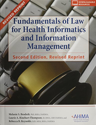 Imagen de archivo de Fundamentals of Law for Health Informatics and Information Management a la venta por ThriftBooks-Atlanta
