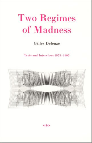 Imagen de archivo de Two Regimes of Madness: Texts and Interviews 1975-1995 a la venta por Saucony Book Shop