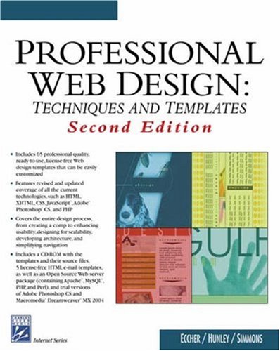 Stock image for Professional Web Design: Techniques and Templates (Internet Series) for sale by Wonder Book