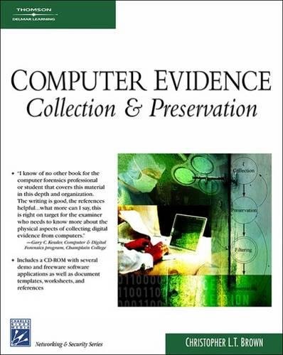 9781584504054: Computer Evidence: Collection & Preservation (Networking Series)