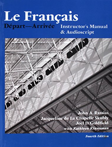 Beispielbild fr Le Franais   Instructor's Manual   Dpart  Arrive zum Verkauf von Revaluation Books