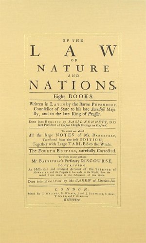 9781584773948: Of the Law of Nature and Nations: Eight Books