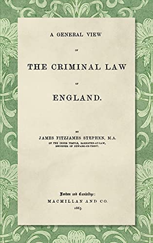 9781584774785: A General View Of The Criminal Law Of England
