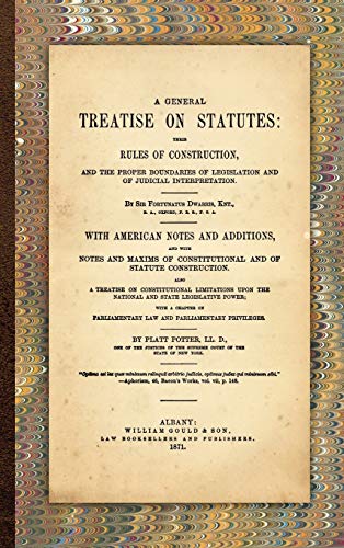 Stock image for A General Treatise on Statutes for sale by Ria Christie Collections