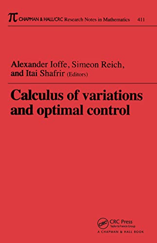 Beispielbild fr Calculus of Variations and Optimal Control: Technion 1998 zum Verkauf von Revaluation Books