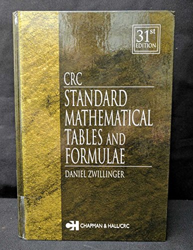 9781584882916: CRC Standard Mathematical Tables and Formulae, 31st Edition (Advances in Applied Mathematics)