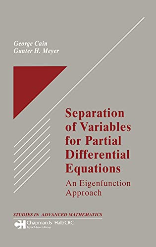 Imagen de archivo de Separation of Variables for Partial Differential Equations: An Eigenfunction Approach (Studies in Advanced Mathematics) a la venta por HPB-Red