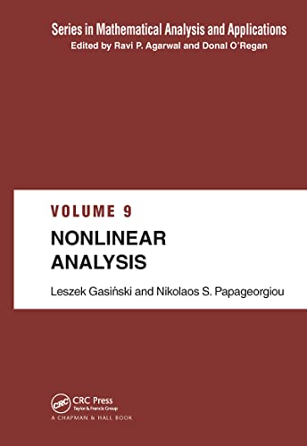 Nonlinear Analysis (Mathematical Analysis and Applications) (9781584884842) by Gasinski, Leszek; Papageorgiou, Nikolaos S.