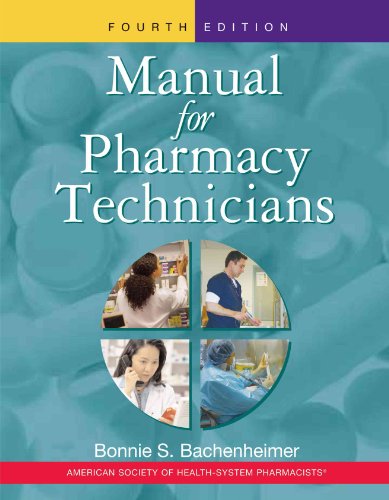 Beispielbild fr Manual for Pharmacy Technicians zum Verkauf von Better World Books