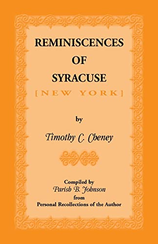 Stock image for Reminiscences of Syracuse for sale by Chiron Media