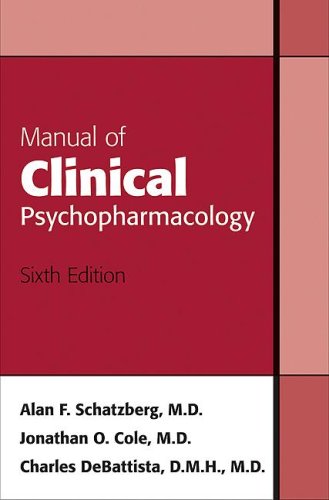 Beispielbild fr Manual of Clinical Psychopharmacology zum Verkauf von Better World Books