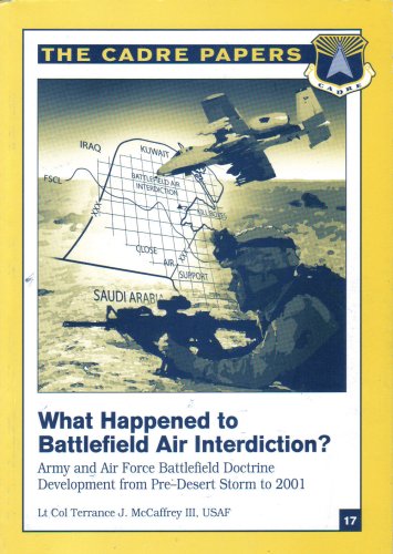 Stock image for What Happened to Battlefield Air Interdiction? The Cadre Papers. Army and Air Force Battlefield Doctrine (The Cadre Papers No. 17) for sale by ThriftBooks-Atlanta
