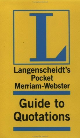 Stock image for Merriam-Webster Pocket Guide to Quotations for sale by Better World Books: West