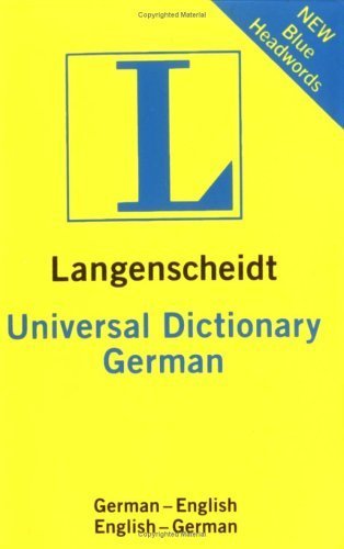 Stock image for German Langenscheidt Universal Dictionary for sale by Books Puddle