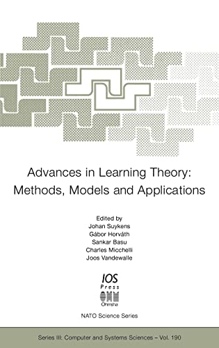 9781586033415: Advances in Learning Theory: Methods, Models and Applications: v. 190