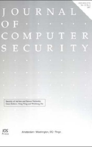 9781586037239: Security of Ad-hoc and Sensor Networks (Journal of Computer Security, 2007)