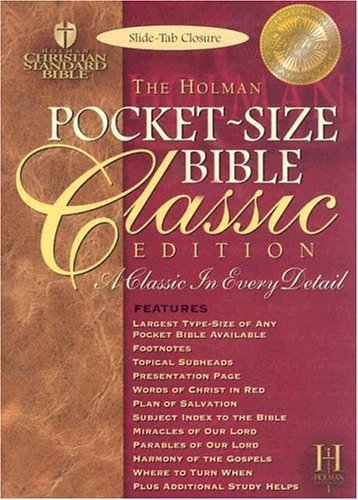 Beispielbild fr Holman CSB Pocket-Size Bible Classic Edition Slide Tab - Burgundy zum Verkauf von Ergodebooks