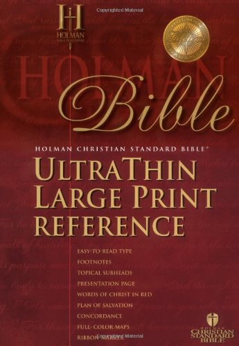 9781586401214: HCSB Large Print Ultrathin Reference Bible, Black