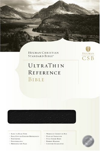 Beispielbild fr HCSB Ultrathin Reference Bible, Burgundy Genuine Leather zum Verkauf von The Book Spot