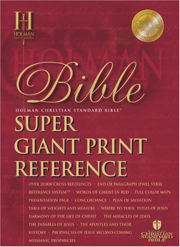 Imagen de archivo de HCSB Super Giant Print Bible (Burgundy Imitation Leather) a la venta por Ergodebooks